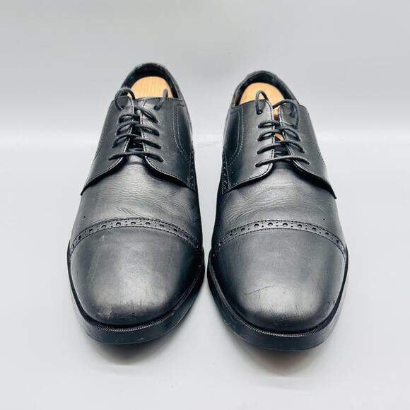 Cole Haan Shoes Mens 10 Black Leather Grand OS Oxford Cap Toe Slip On Dress main image 7